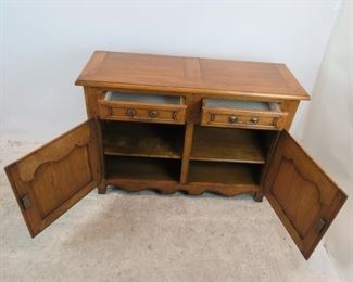 ITEM- 363--2 part country french step back cupboard with plate rack. comes with key. PIC 4
