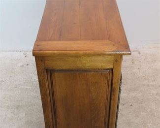 ITEM- 363--2 part country french step back cupboard with plate rack. comes with key. PIC 6