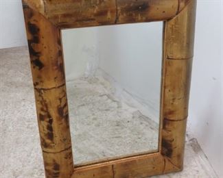 ITEM-365- Vintage Bamboo mirror. 27.5" x 20.5" $125.00