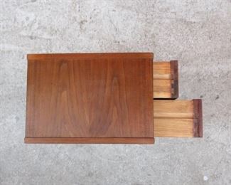 ITEM-366-- RARE Danish MCM teak 2 drawer dresser box. PIC 3
