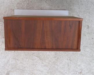 ITEM-366-- RARE Danish MCM teak 2 drawer dresser box. PIC 4