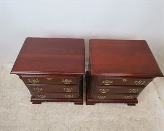 ITEM-367-- Pair of Pennsylvania House mahogany 2 drawer night stands. PIC 2
