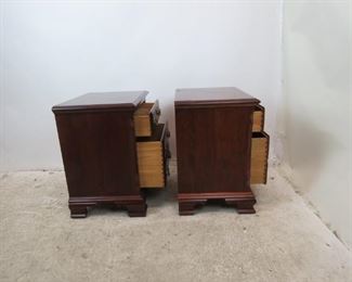 ITEM-367-- Pair of Pennsylvania House mahogany 2 drawer night stands. PIC 4