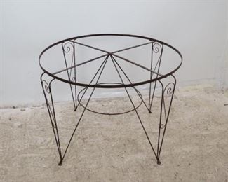 ITEM--371-- 2 part Large contemporary metal bird cage on -stand. PIC 3
