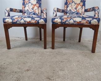 ITEM- 374- Pair of Tomlinson modern style upholstered fireplace lounge chairs. PIC 4