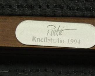 ITEM-380- Knoll "Ricchio" designed upholstered arm chair. Minor surface imperfections from normal use. PIC 4