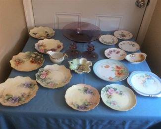 Fostoria and Hand Painted Items