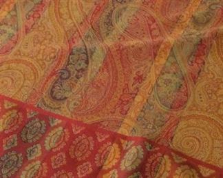 MULBERRY Paisley Fabric Textile, England 2 pcs