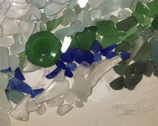 Framed Sea Glass Collage