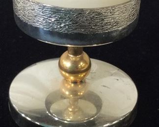 BSF Silver Pltd 2 Tone Wide Candle Holder, Germany