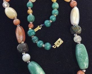 Natural Stone Bead Necklace