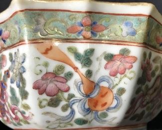 Signed Asian Hand Painted Porcelain Dish