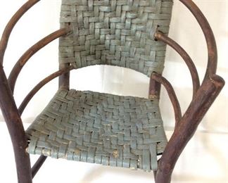 Vintage Child’s Basket Weave Wood Chair