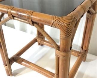 Vintage Bamboo Style Side Table