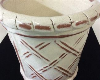 Glazed Terra Cotta Planter Cache Pot