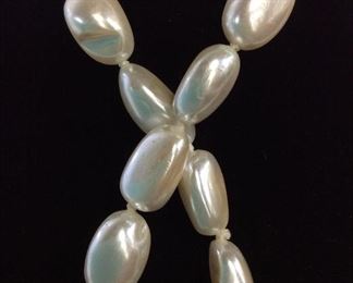 Pearl style Bead Cocktail Necklace
