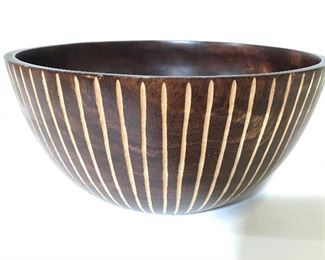 Vintage Carved Wooden Bowl