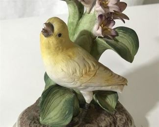 Vintage Porcelain Canary Sculpture