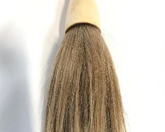 Carved Bone Stone Handle Calligraphy Brush