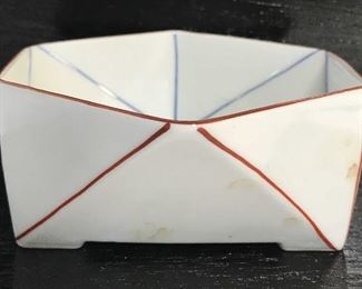 Lot 5 Asian Porcelain Condiment Dishes & Box
