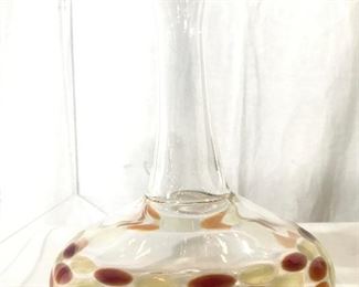 Multi Toned Art Glass Ships Decanter