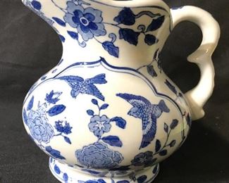 Vintage Floral Detailed Porcelain Pitcher