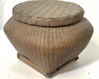 Vintage Woven Wicker Basket