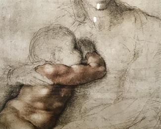 Neoclassical Sketch in Pencil on Paper