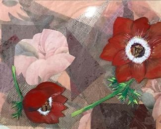 Signed Mixed Media Collage Helga Brinitzer