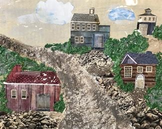 Signed Mixed Media Collage Helga Brinitzer