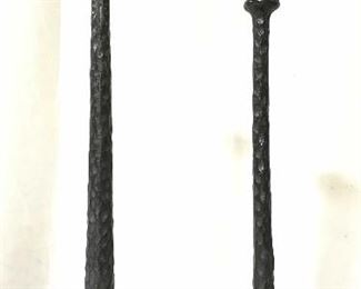 Lot 2 Vintage Wrought Iron Candlesticks