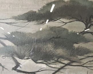 Signed Oversized Asian Style Print of Painting