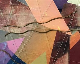 Signed Mixed Media Collage Helga Brinitzer