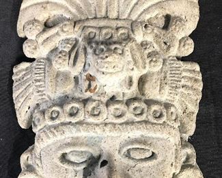 Mayan Tribal Stone Wall Hanging Carving