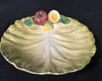 Painted Porcelain Cabbage Plate