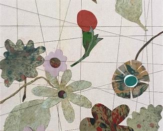 Signed Mixed Media Collage Helga Brinitzer