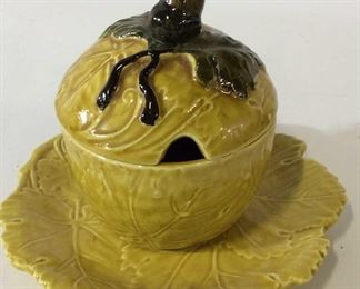 Signed Handmade Ceramic Sugar Bowl, Italy