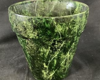 Green Painted Planter