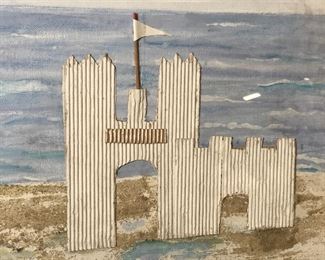 Signed Mixed Media Collage Helga Brinitzer