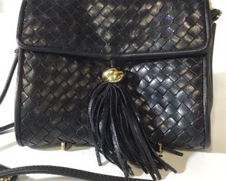 ASPECTS Blk Leather Designer Bag/ Clutch