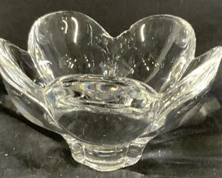 Floral Shaped Crystal Bowl, tabletop accessory