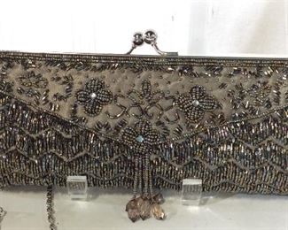 Luxury Beaded Clutch Chain Handbag