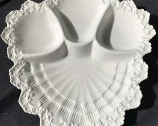 White Toned Hand Painted Porcelain Serving Platter