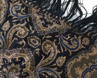 Reversible Silk & Wool Tassel Shawl