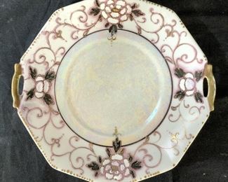 Hand Painted Opalescent Porcelain Platter