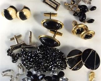 Group Lot Art Deco, 60s, Enamel Jewelry Acc.