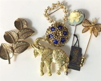 Large Lot Vintage Designer, Earrings Pins Watches