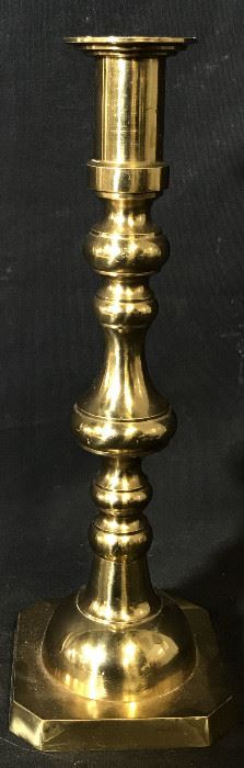 Brass Toned Metal Candlestick, Japan