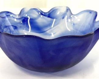 Blue Toned Art Glass Vessel