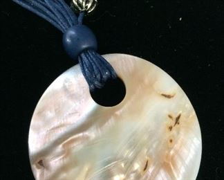 Abalone Shell Pendant Necklace, Jewelry Set